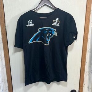 Nike NFL Carolina Panthers, NFC North championship T-shirt Super Bowl 50 emblem